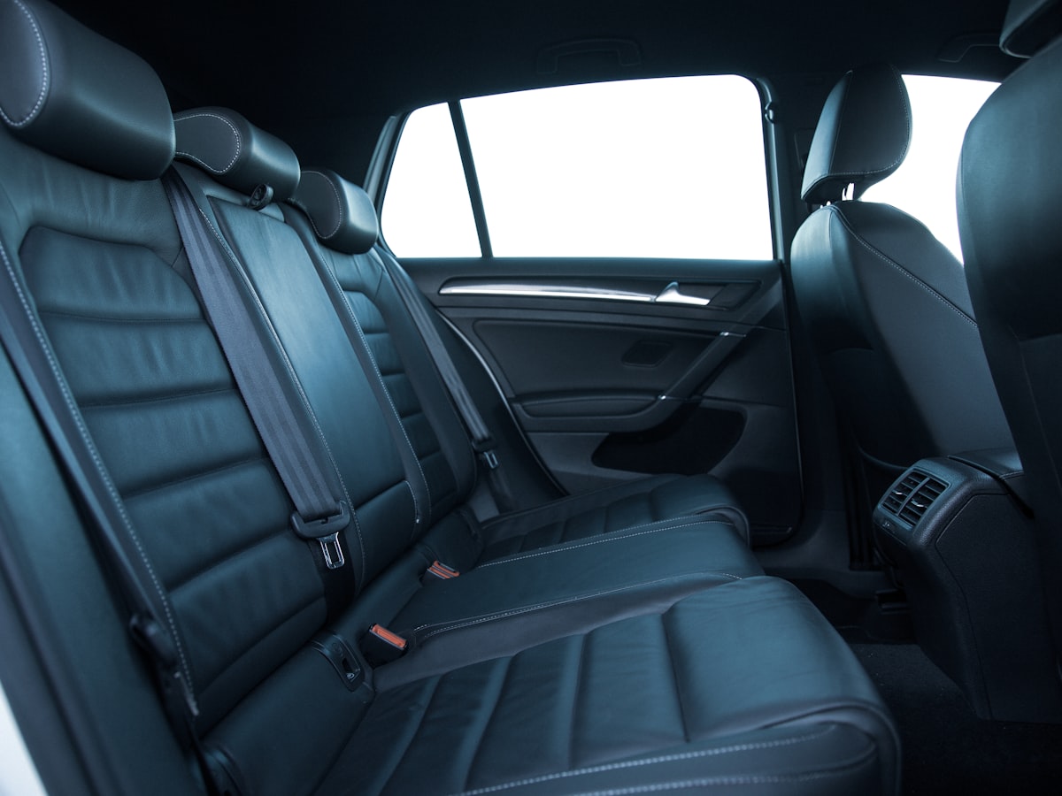 Clean car seats after interior detailing